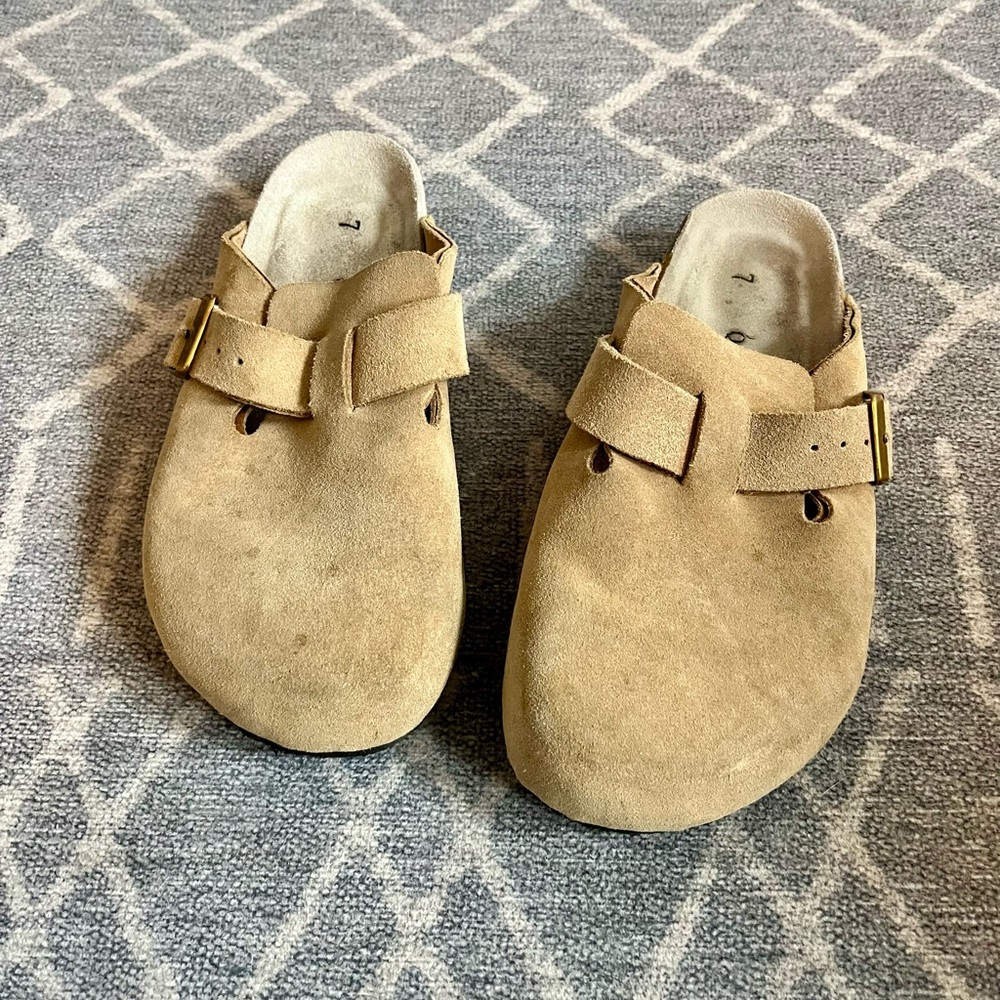 Quince Water Repellant Suede Clog Mule